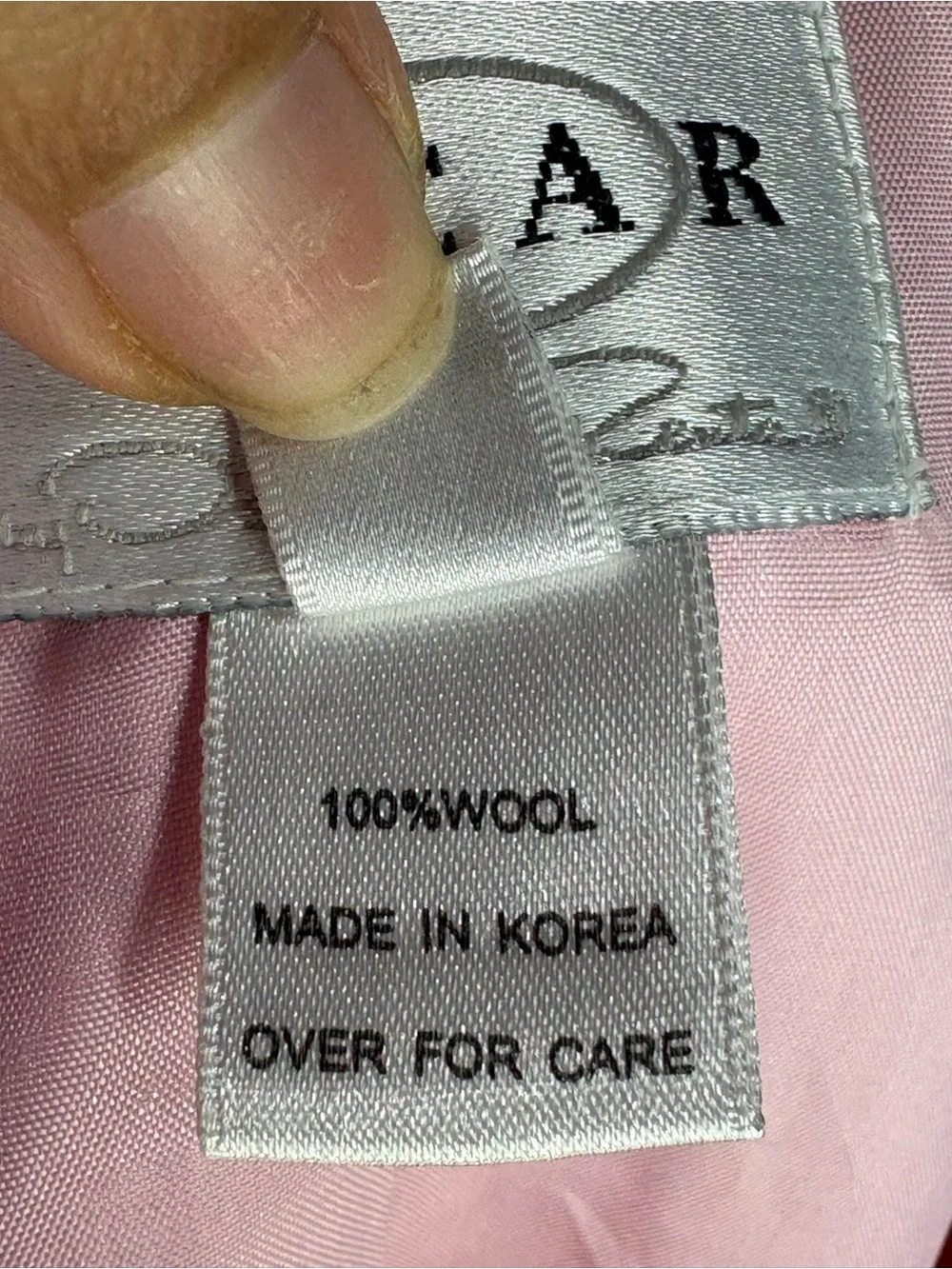 Vintage OSCAR DE LA RENTA Cocktail Wool Blazer Blush Pink 8P Made in Korea